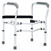 Supporto per water e bidet anziani con altezza e larghezza regolabili, Supporto per gabinetto 57-62x48x63,5-76cm