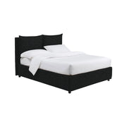 Newton, Letto Piazza e Mezza Sfoderabile Made in Italy, Grigio Scuro