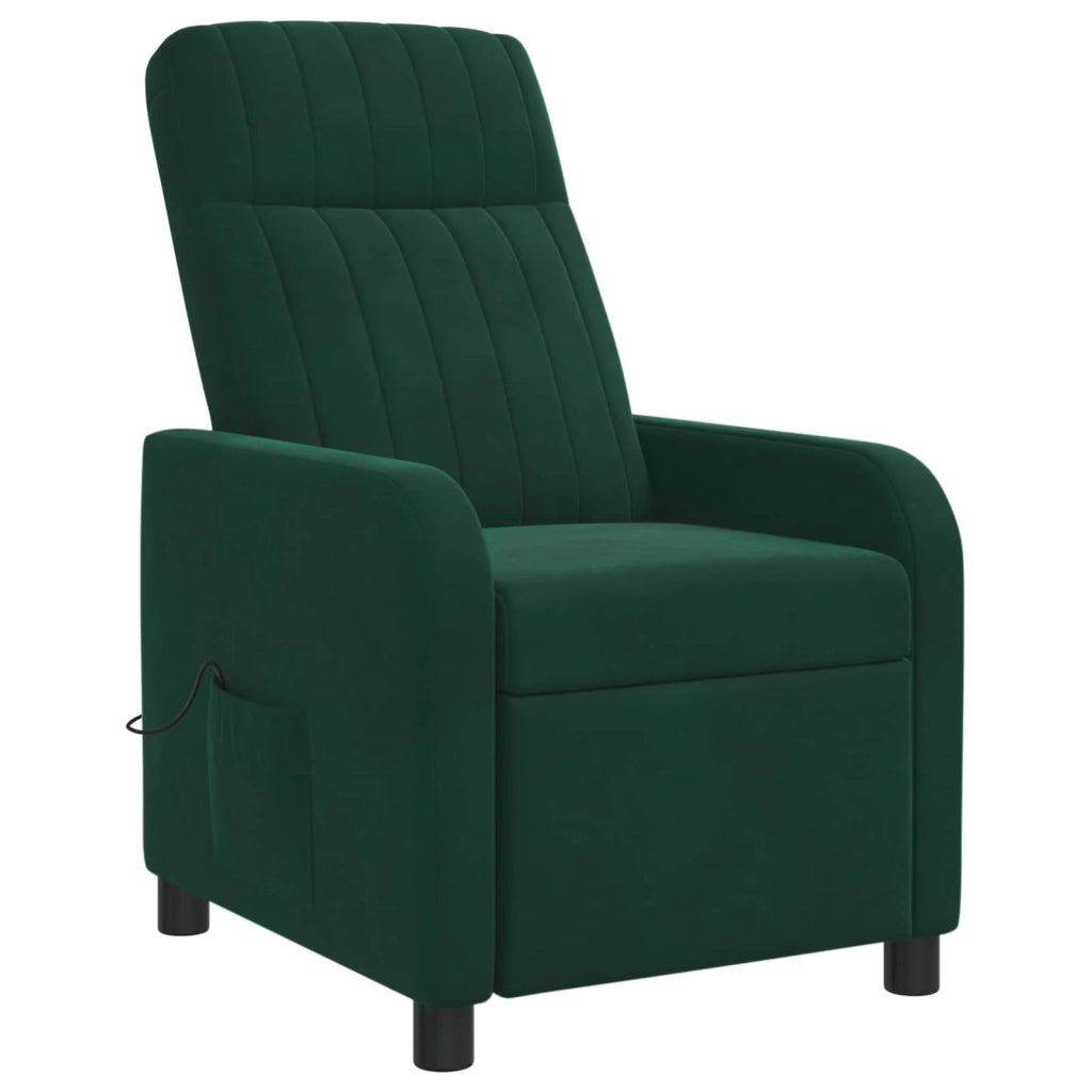 Divano Sedia-Poltrona Massaggiante Verde Scuro Velluto (V)