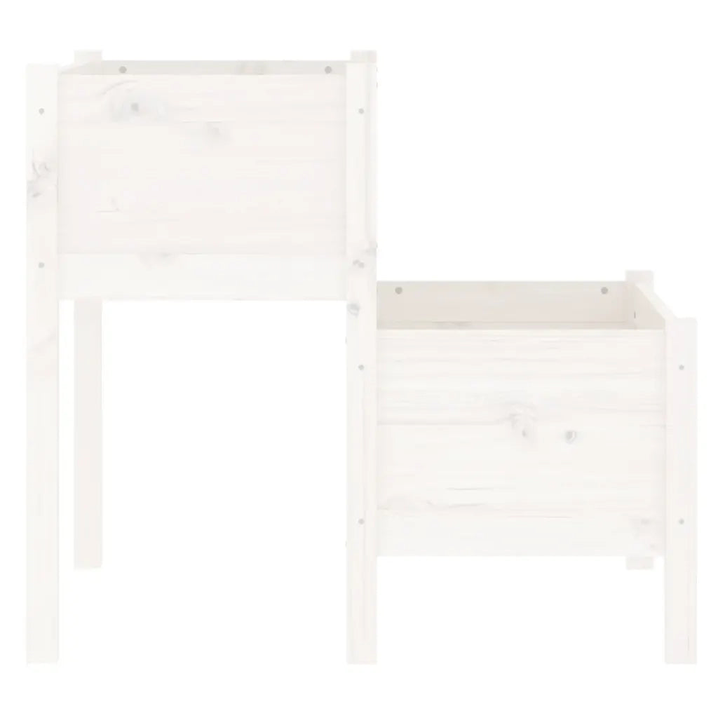 Fioriera Bianca 84,5x84x75 cm in Legno Massello di Pino 822258