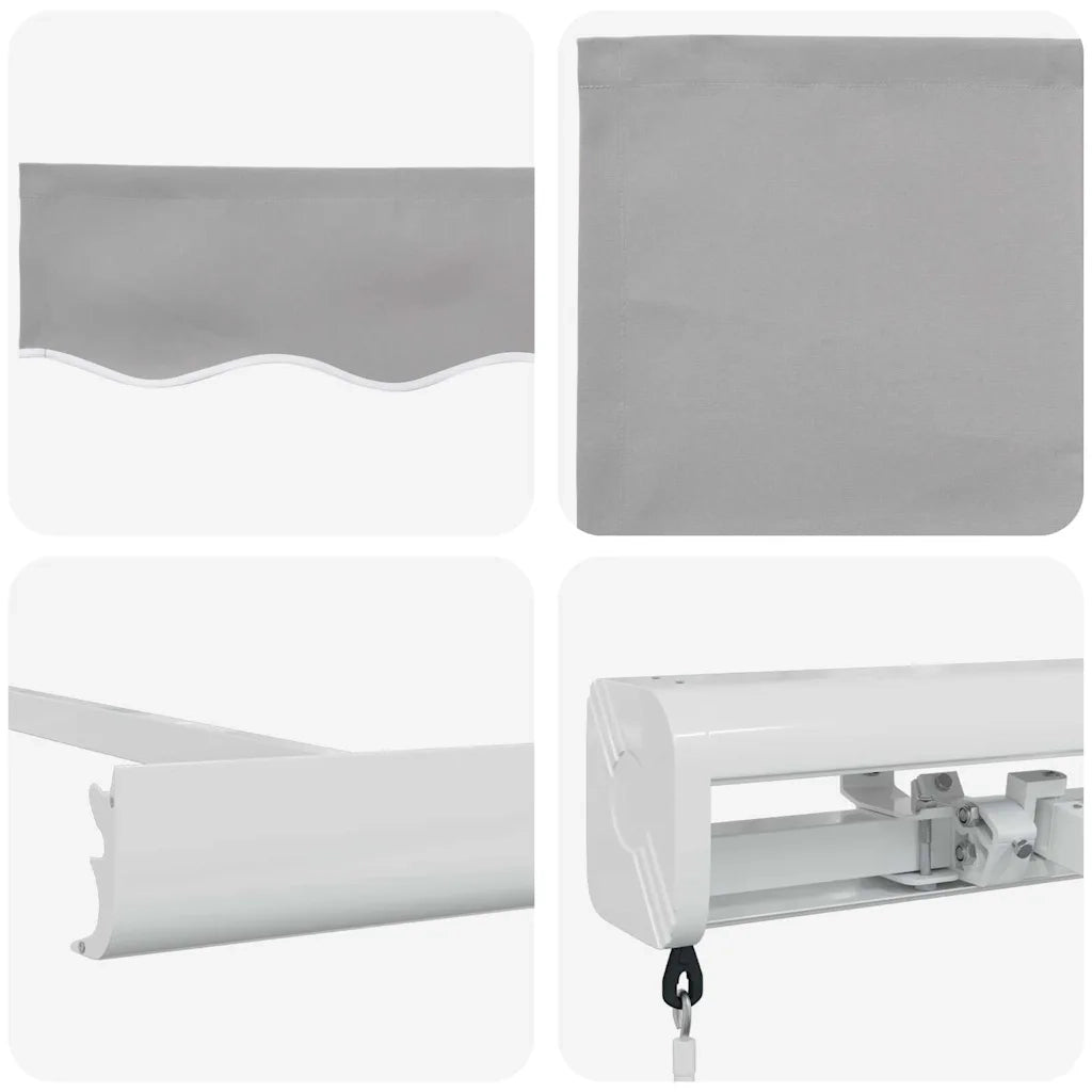 Tenda Retrattile Grigio chiaro 500 × 300 cm Tessuto e Metallo 3331381