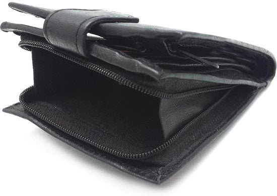 Portafoglio Uomo - Portafoglio in Pelle Soft - Blocco RFID - Slot per Carte - Finestra per Documento d'Identità - Compartimento per Monete - Design Moderno