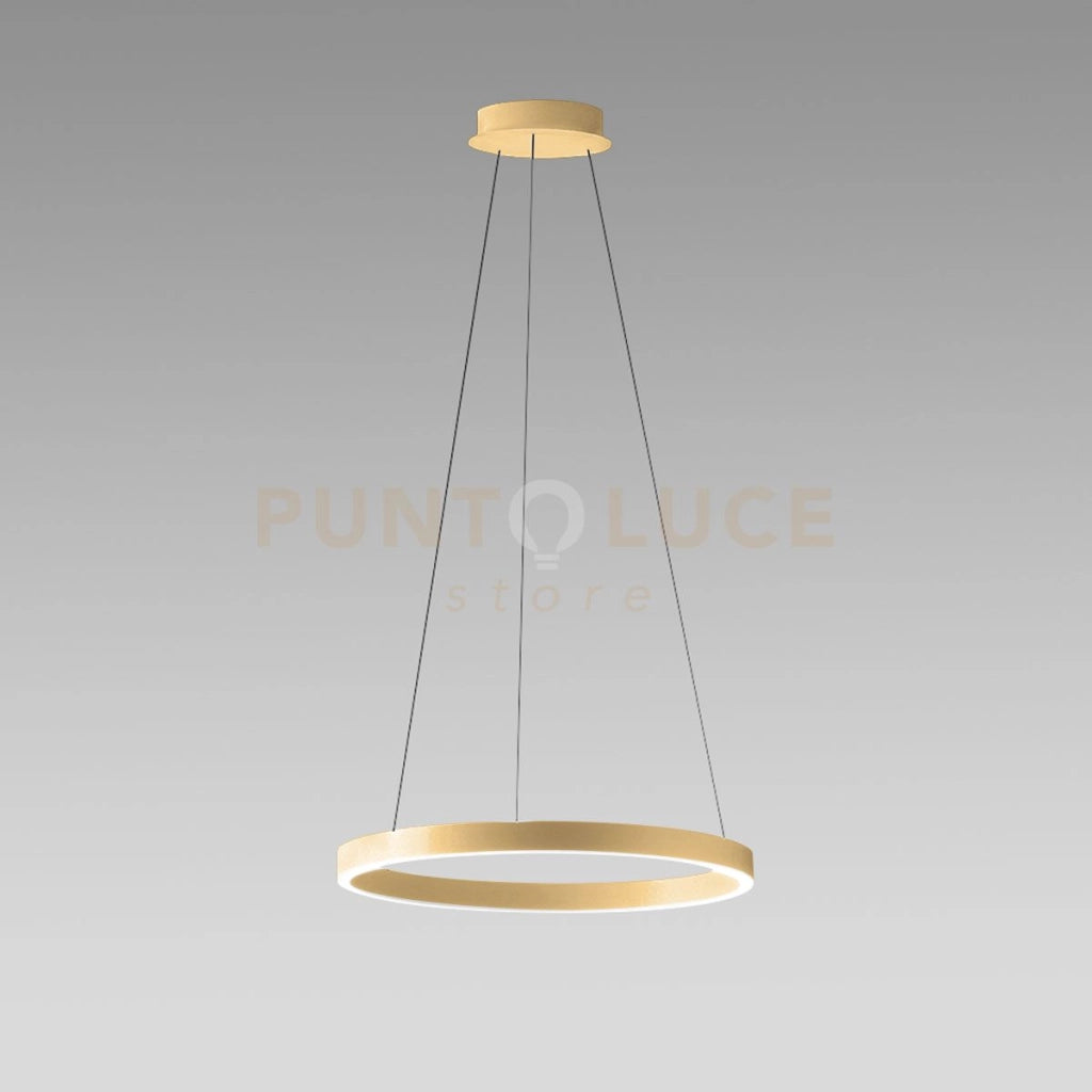 CRISEIDE S/G - LAMPADARIO A SOSPENSIONE ORO 1  LUCE LED 3000K 4200LM 80W DIMMERABILE