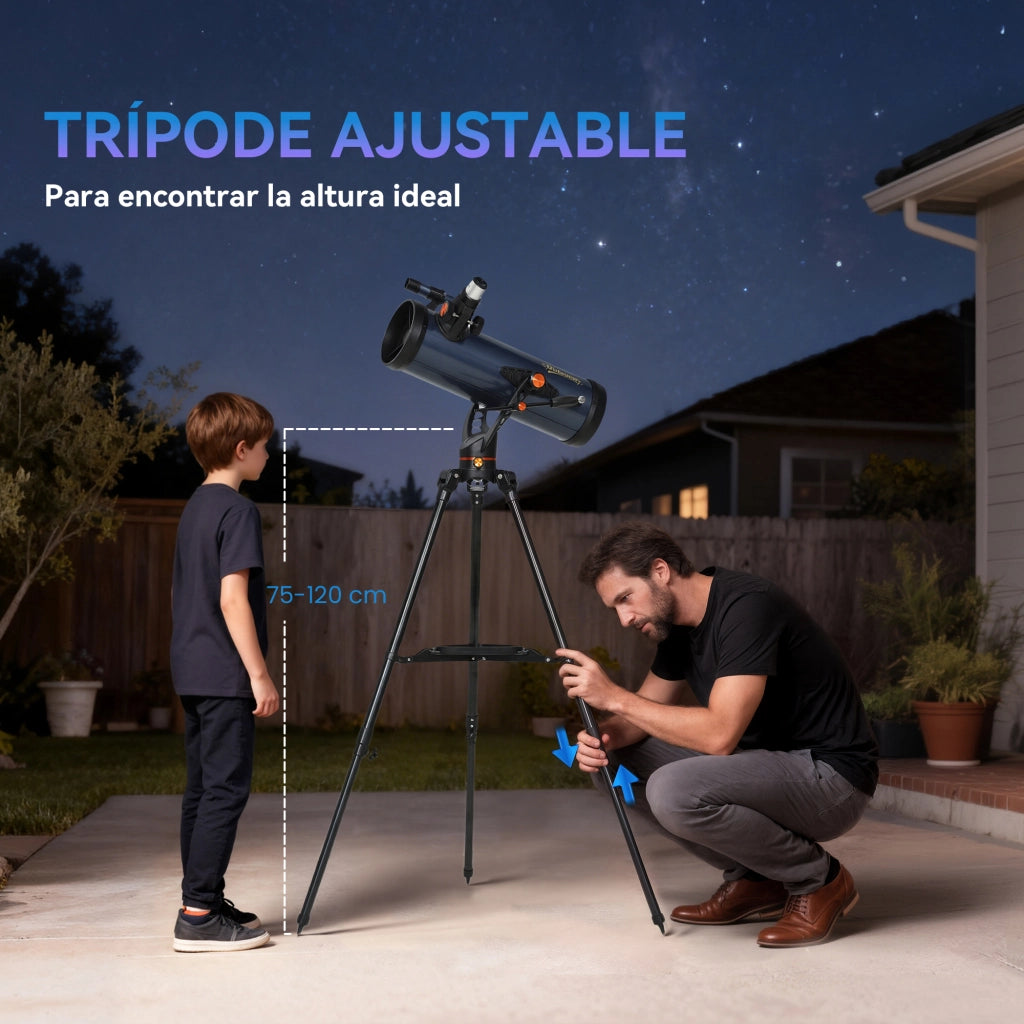 Telescopio Astronomico a Riflessione ¨C zephmum ¨C Apertura 114mm con Treppiede e Borsa