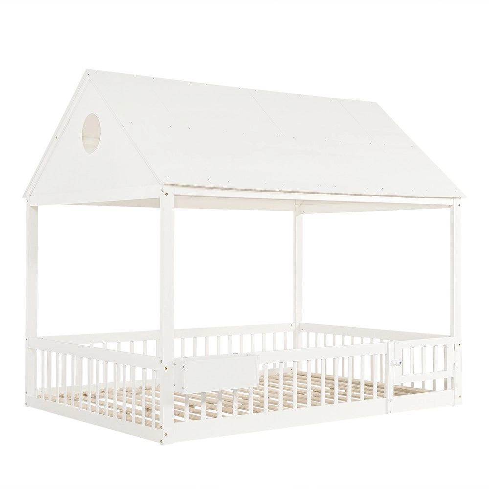 Letto Singolo Bambini Casetta ¨C Xylo ¨C Legno Pino MDF Bianco 140x200