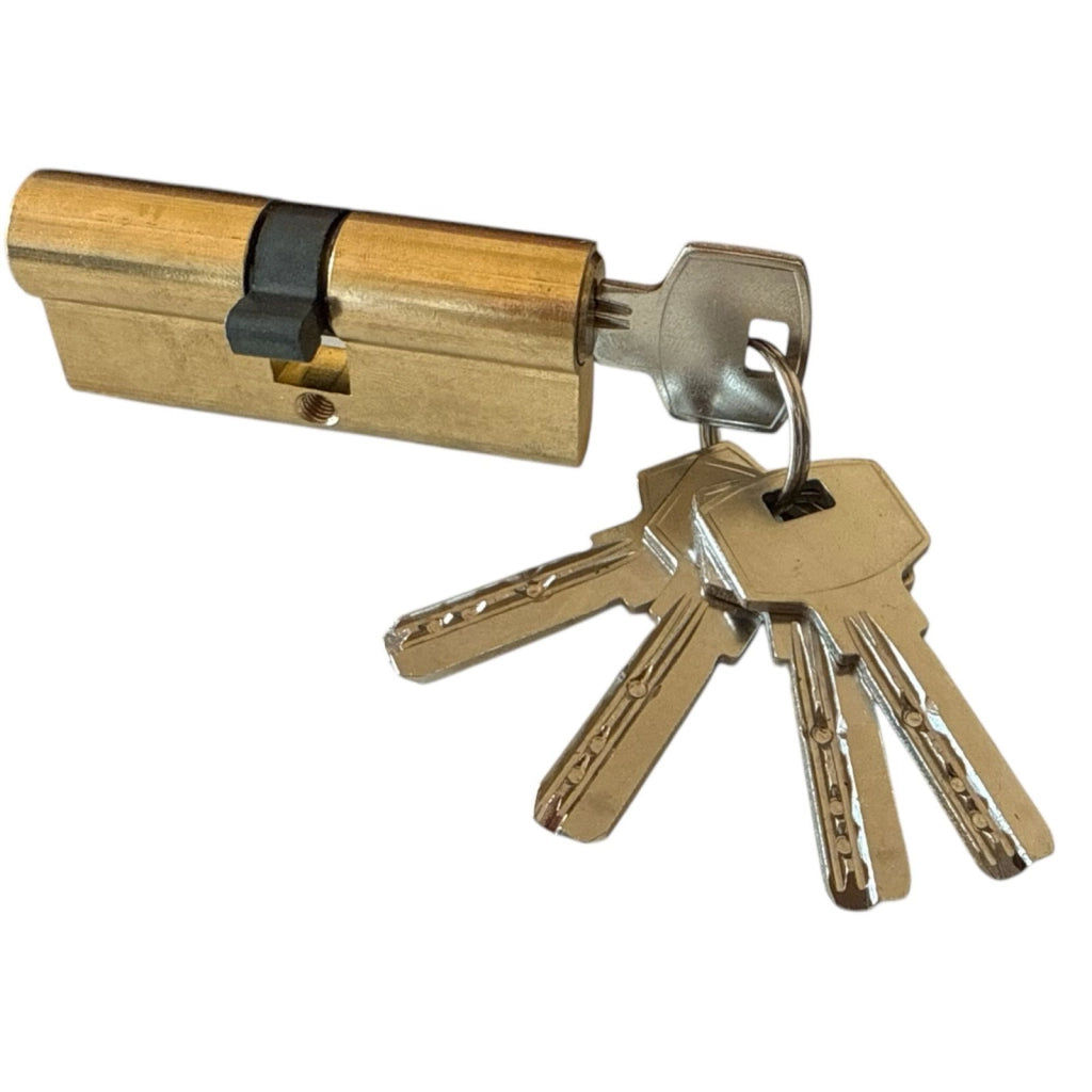 Serratura Cilindro Sicurezza Per Serrature da 60mm Con 5 Chiavi Lucchetto Porta