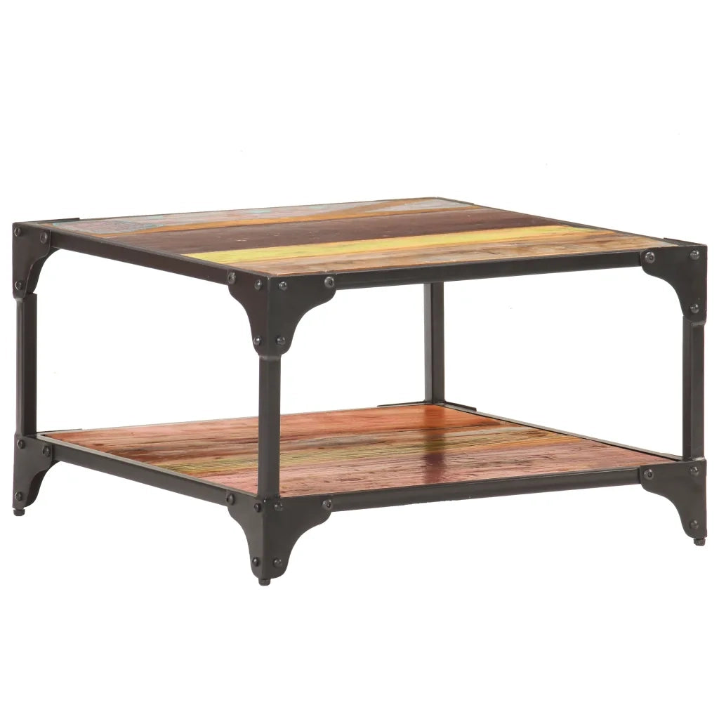 Tavolino da CaffÃ¨ 60x60x35 cm in Legno Massello di Recupero cod mxl 37367