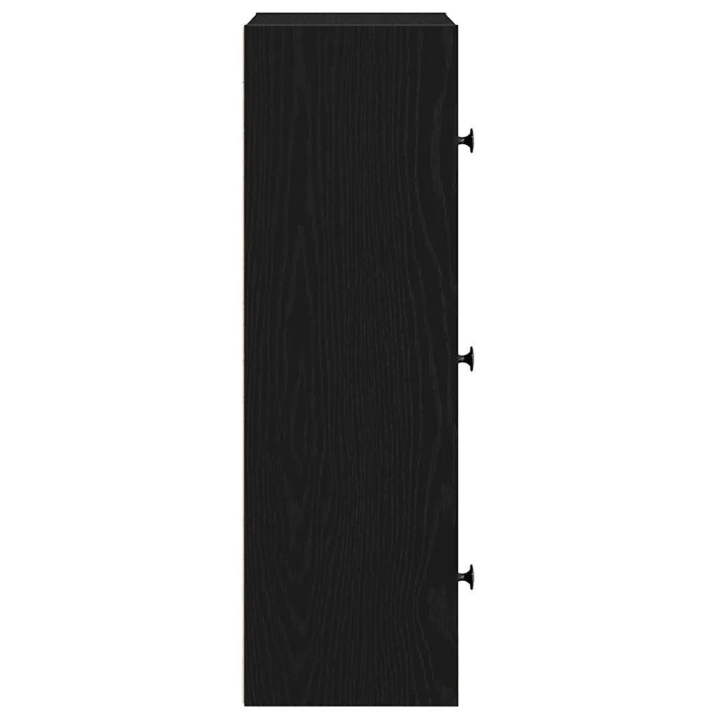 Libreria Rovere Nero 40x24x77 cm in Legno Multistrato 860365
