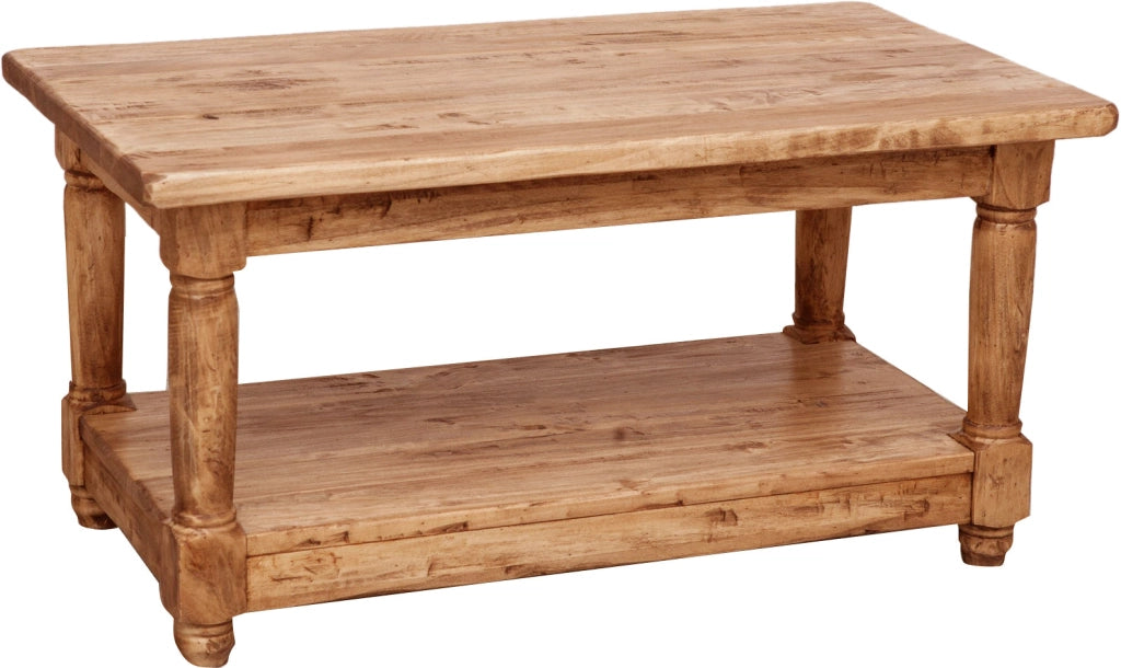 Biscottini Tavolo da fumo Country in legno massello di tiglio finitura naturale L90xPR50xH45 cm. Made in Italy
