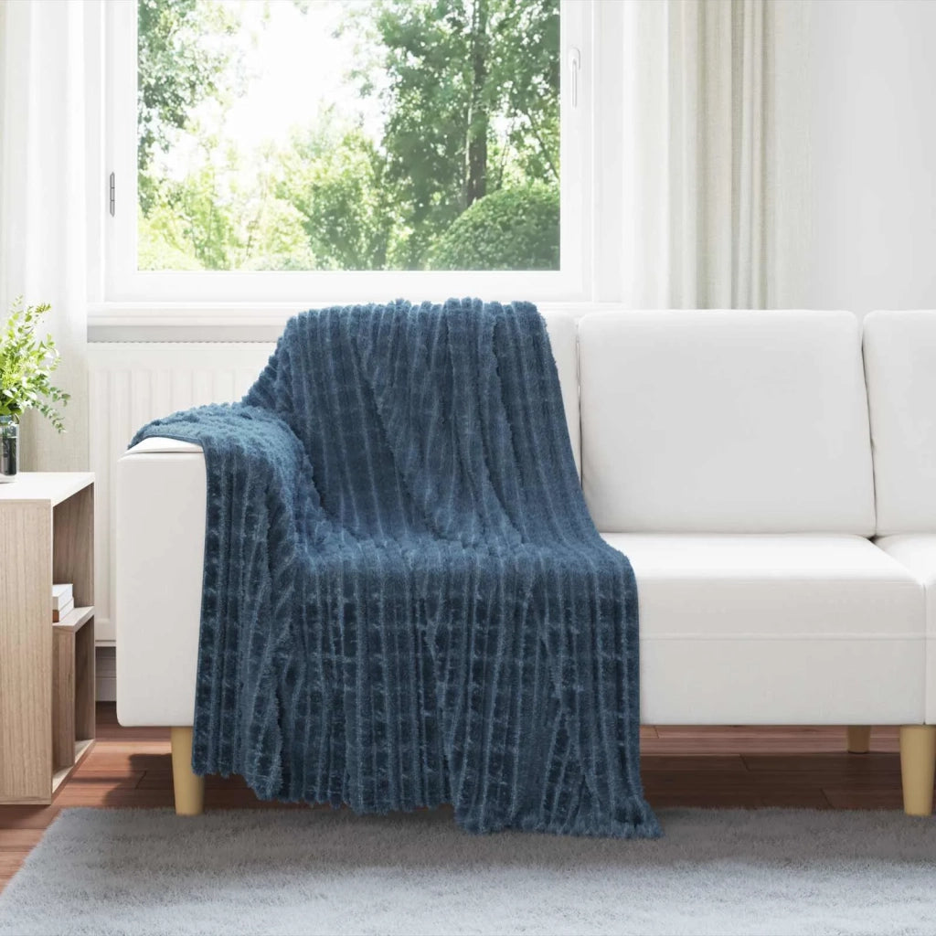 Coperte da Pile 6 pz Blu navy 150 x 130 cm Panno