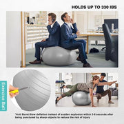 Balanti profondo per esercizi di yoga e fitness, 75 cm, per uso a casa, ufficio o in movimento