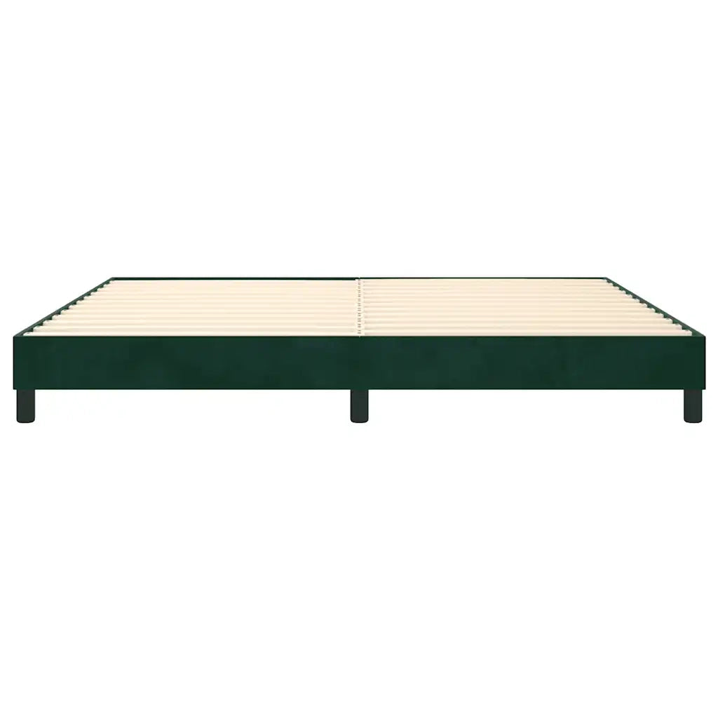 Struttura Letto a Rete a Molle-Giroletto Verde Scuro 200x200 cm in Velluto 919566