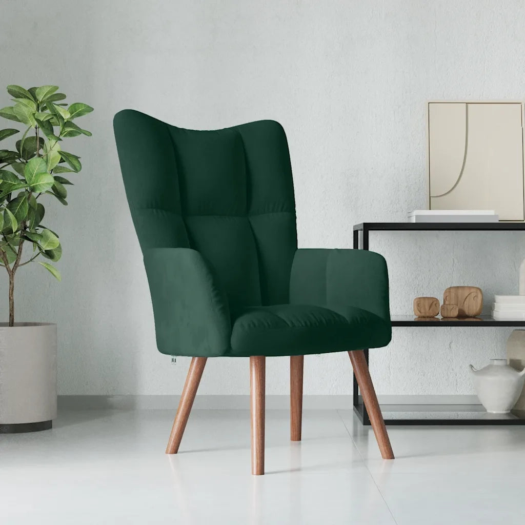 Poltrona Relax Verde Scuro in Velluto 328053
