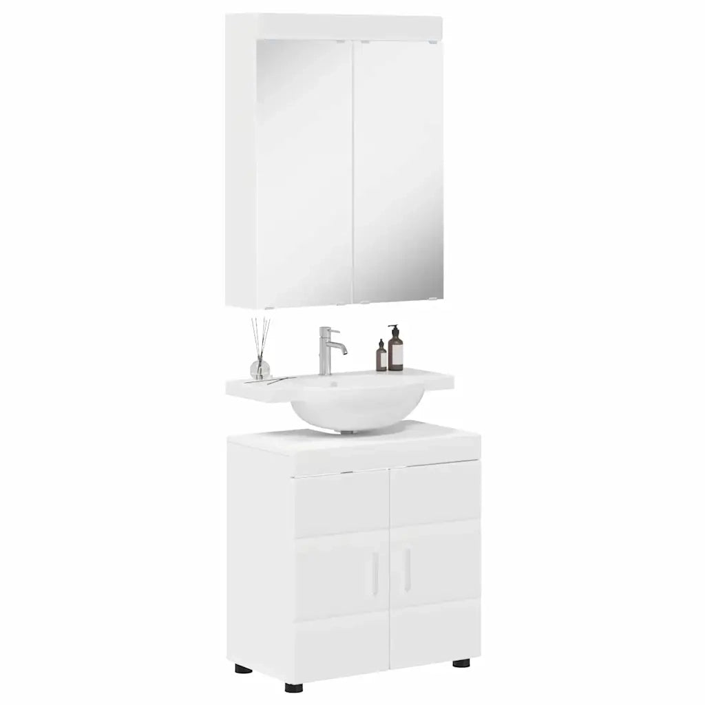 Set di mobili per il bagno TULUM 2 pcs Bianco 60 x 34 x 63 cm