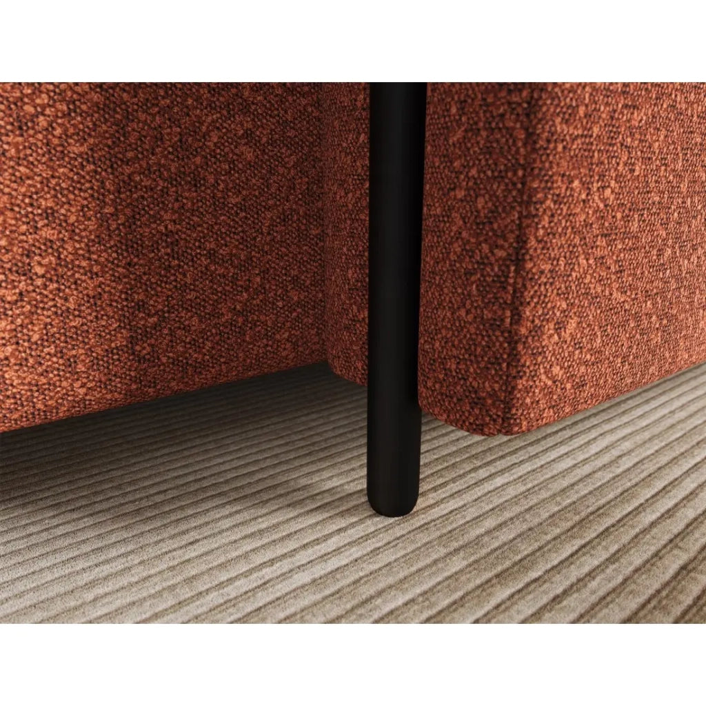 Divano angolare convertibile ARVESSA terracotta bouclette – Angolo destro