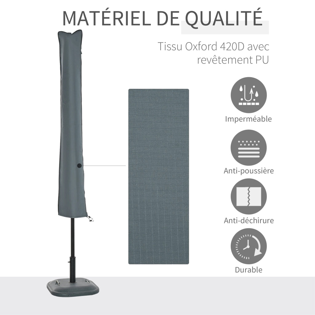 Copertura impermeabile per ombrellone da giardino ¨C zephmum ¨C grigio