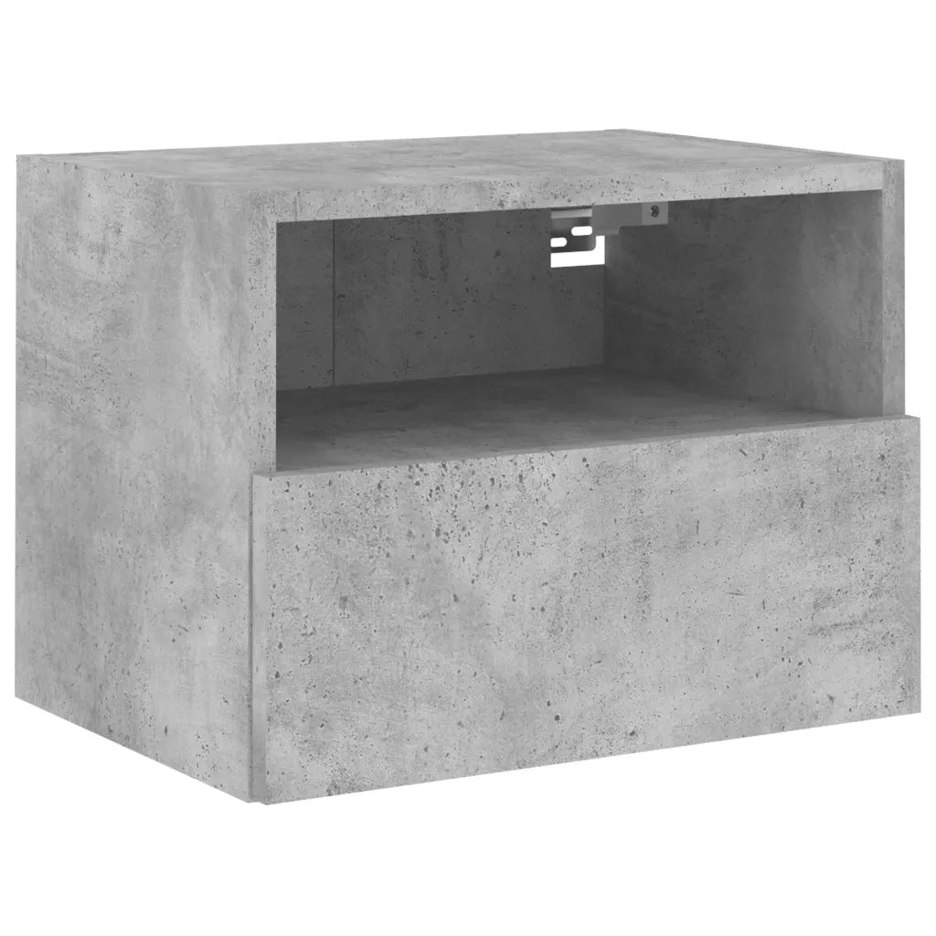 Mobili TV Muro 2pz Grigio Cemento 40x30x30 cm Legno Multistrato 836847
