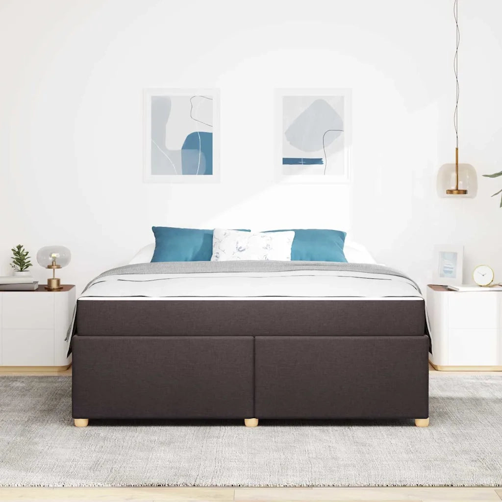 Struttura del letto Marrone Scuro 180 x 200 cm Tessuto