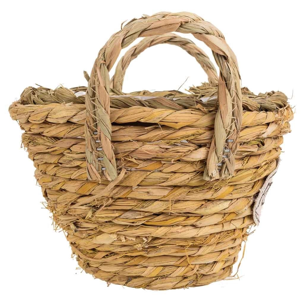 Cesto in corda intrecciata marrone d19x12h
