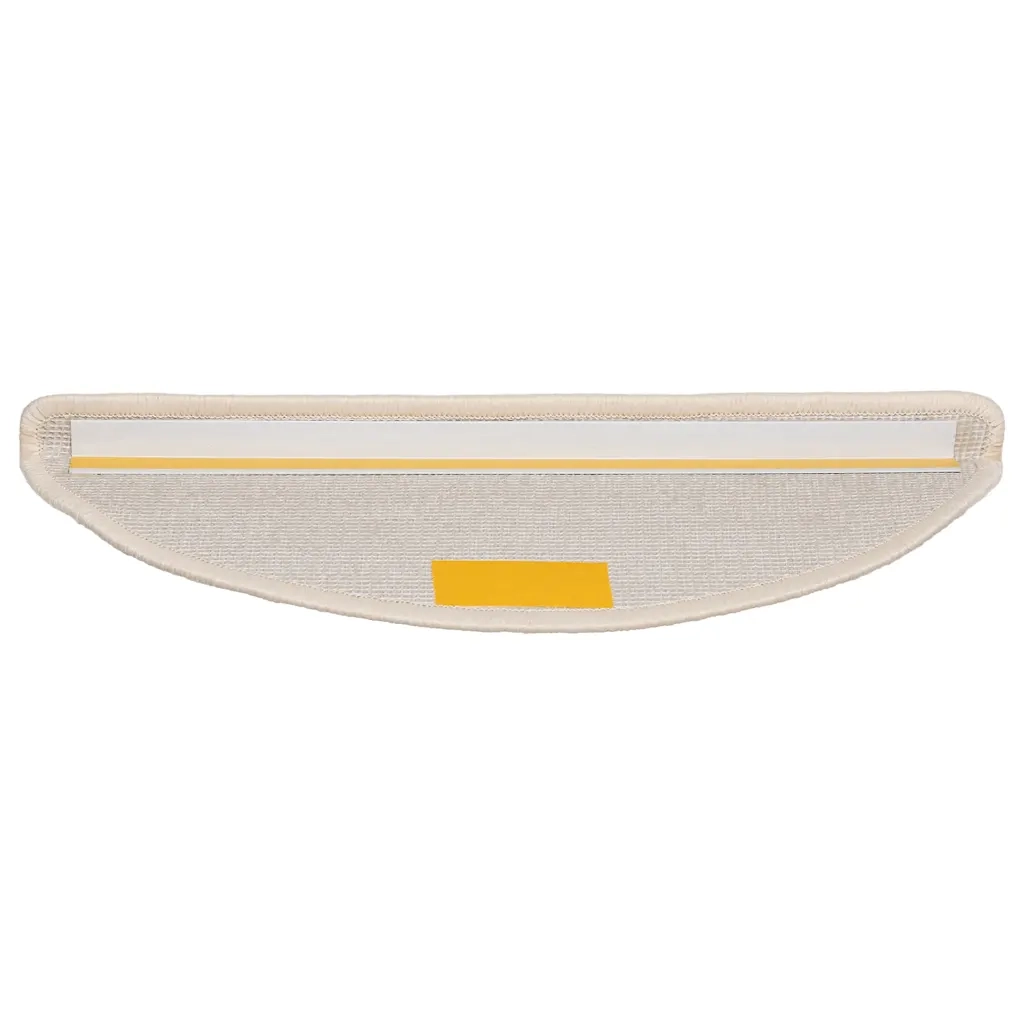 Tappetini per scale 15 pz 56x17x3 cm Bianco Semicircolari 133898