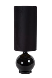 Lampada tavolo vetro paralume nero 100cm E27 Esterad
