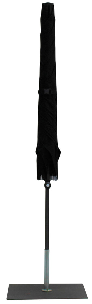 Ombrellone da Giardino 2x2 m Palo Ø38 mm in Alluminio Tessuto Olefin Trend Nero