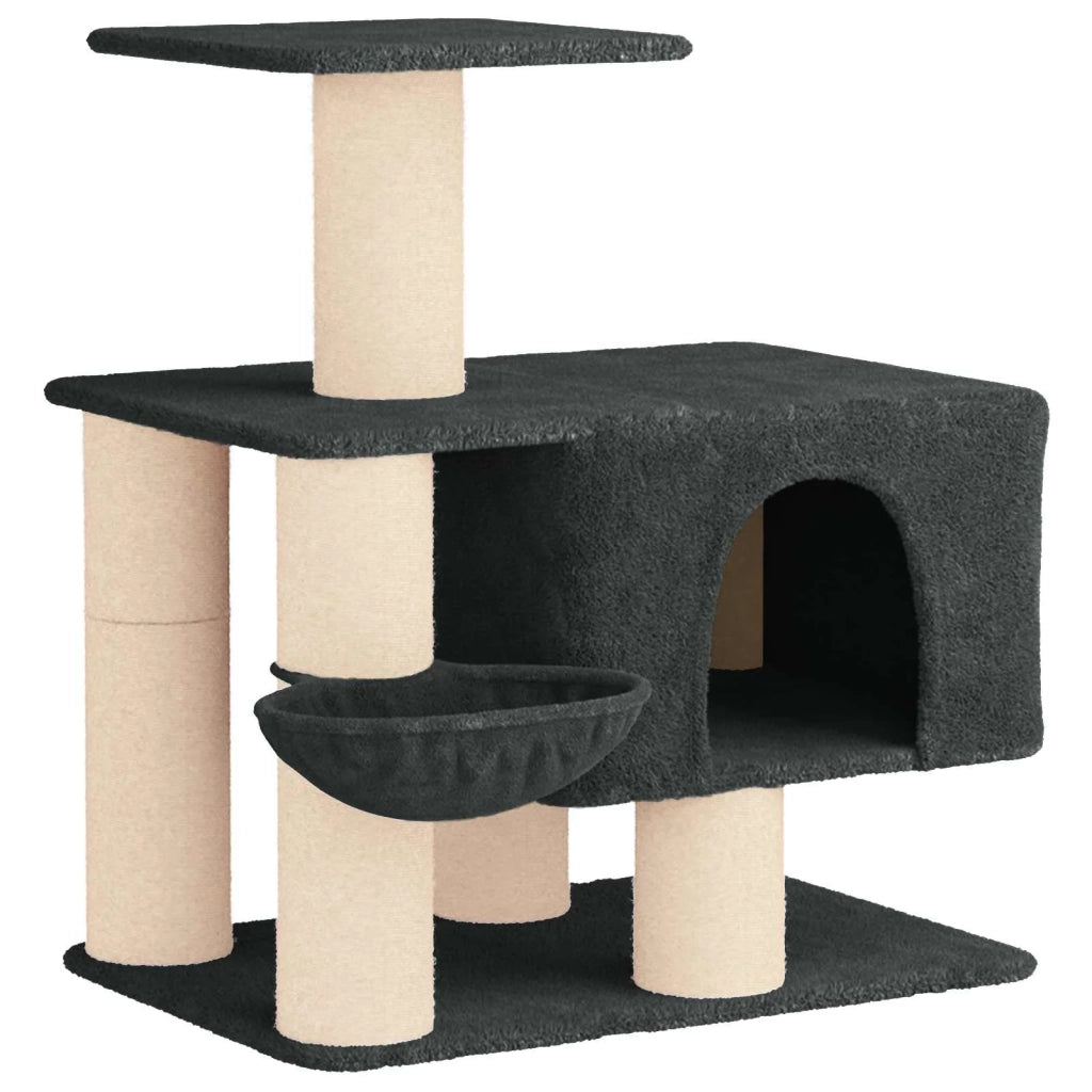 Albero per gatti con pali per graffiare in sisal Grigio Scuro 42033056