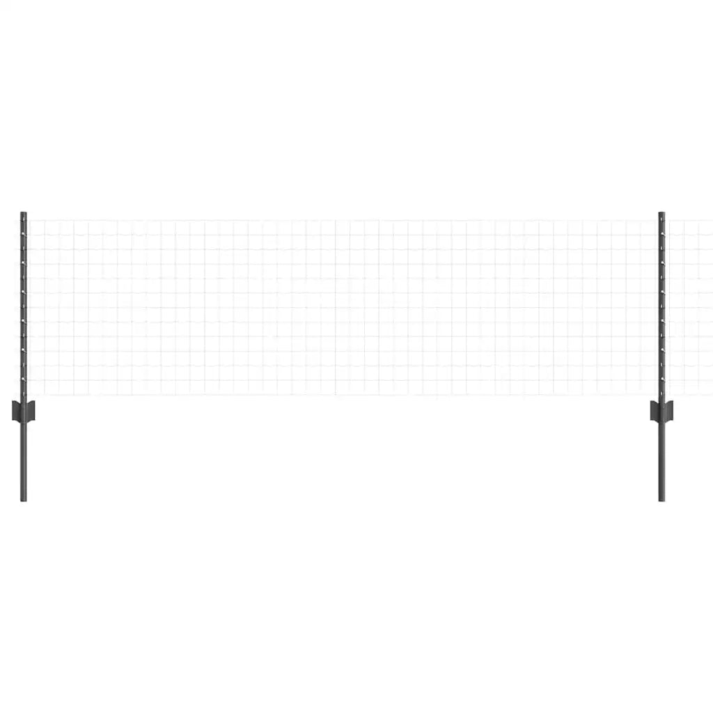 Palo della recinzione 44 pz Grigio 100 cm Acciaio CFW9815835