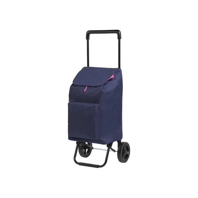 Gimi CARSPARGO-BL Argo Carrello Portaspesa Pieghevole 42 lt 30 Kg con Tasca Esterna e Ruote Gommate colore Blu