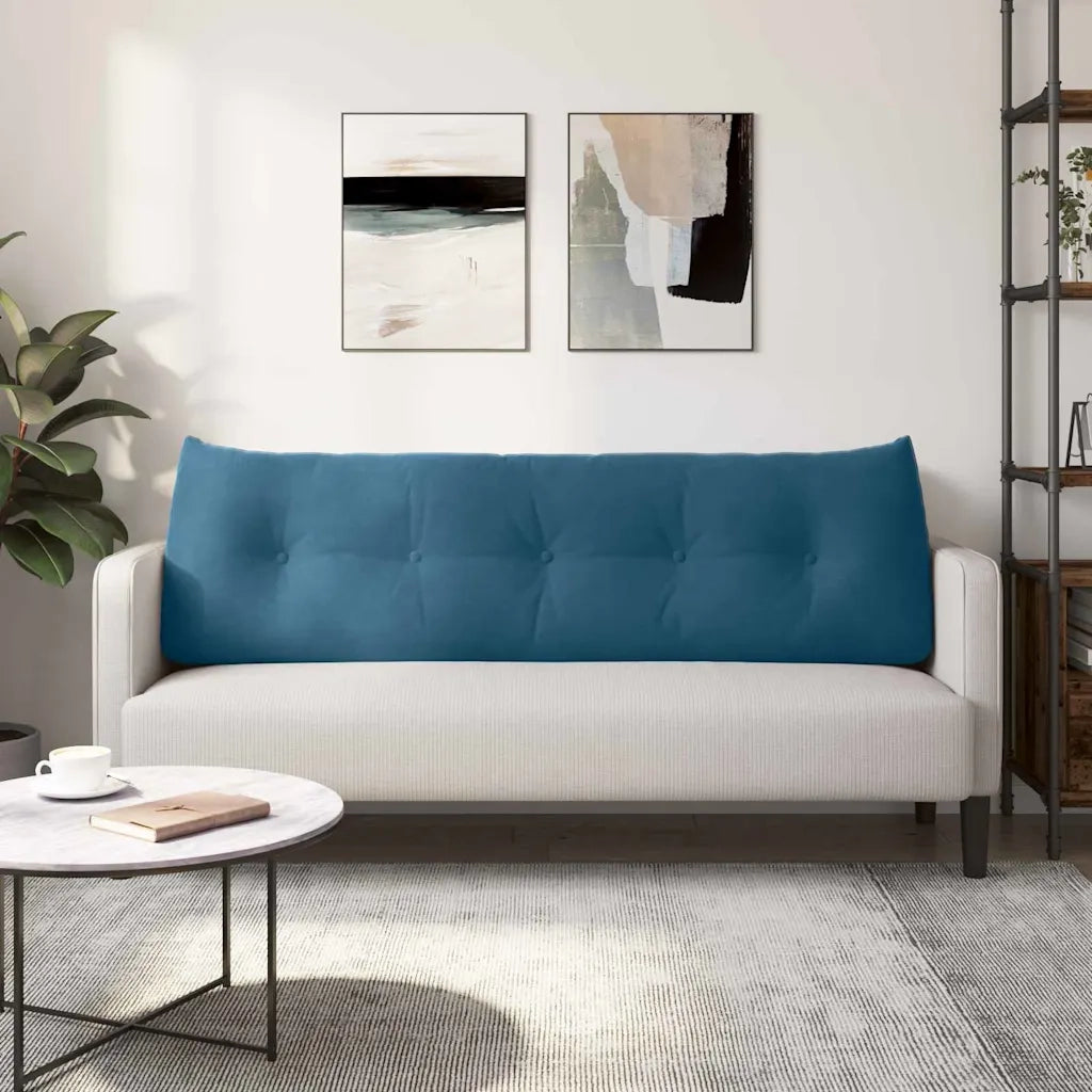 Cuscino per Schiena Blu 160 x 24 x 50 cm Velluto 42014544