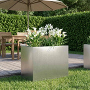 Vaso da giardino Argento 60 x 40 x 50 cm Acciaio Inox 8005702
