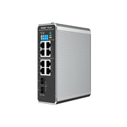 Reyee cloud industrial switch l2 full managed ip40, 8xrj45 gigabit, 2xsfp, 7 p. poe+ e 1 p. poe++ - RG-NIS2100-8GT2SFP-HP
