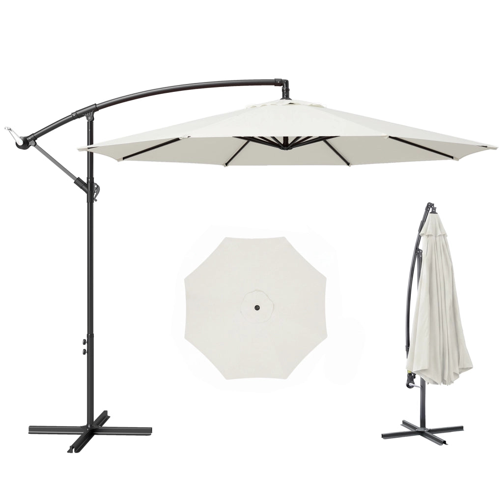 Ombrellone da Giardino ¨C zephmum ¨C Grigio Poliestere 300x300x250 cm