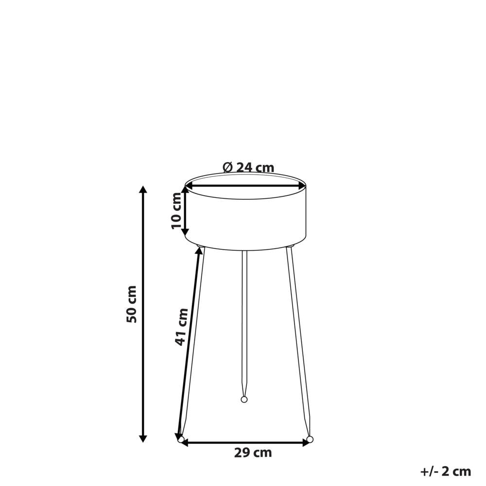 Vaso per Fiori Moderno con Piedistallo 29 x 26 x 50 cm in Metallo di colore Nero interno esterno