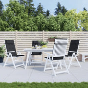 Cuscini per Sedia con Schienale Alto 4pz Nero in Tessuto Oxfordcod mxl 118253
