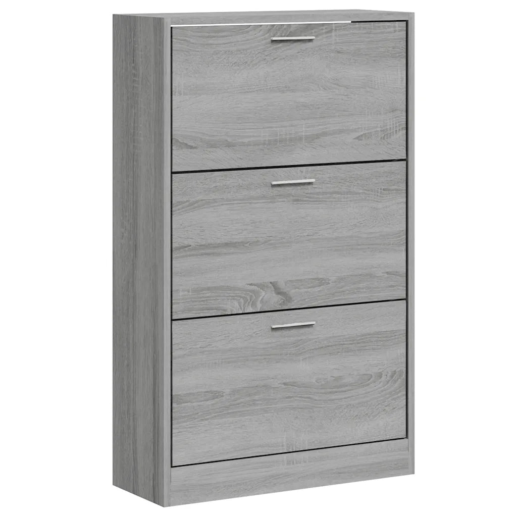Scarpiera Grigio Sonoma 63x24x103 cm in Legno Multistrato 342556