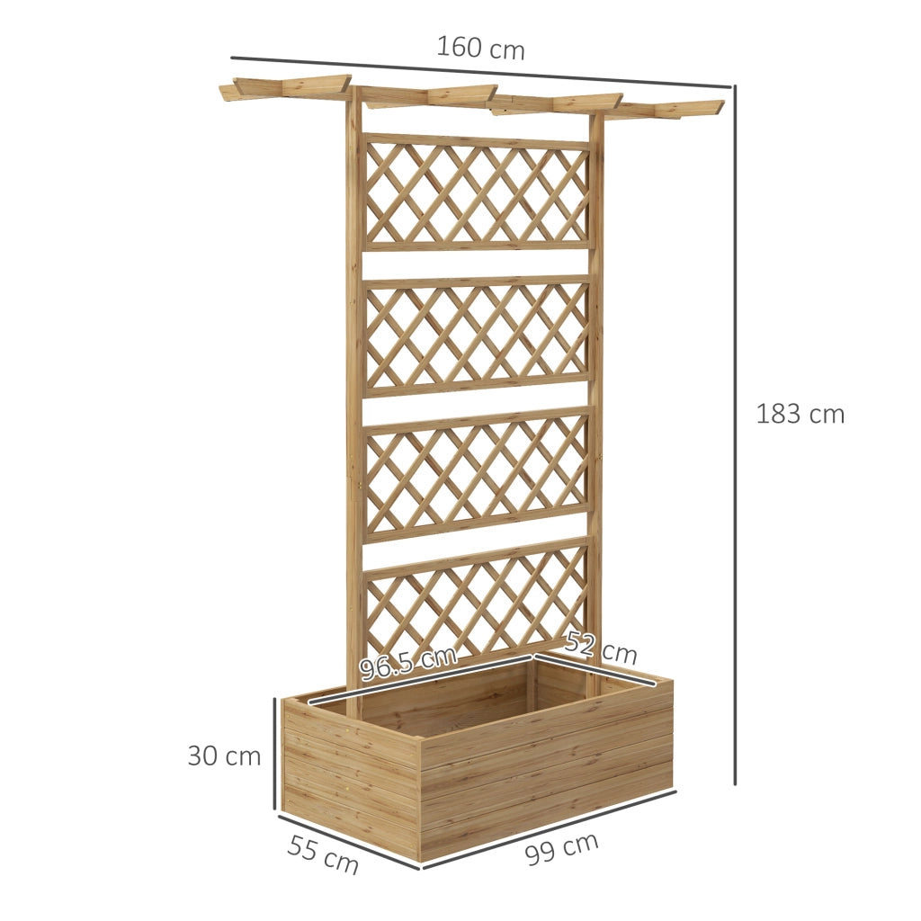 Letto a Soppalco con Pergola e Traliccio ¨C Zephmum ¨C 160x55x183 cm Legno Naturale