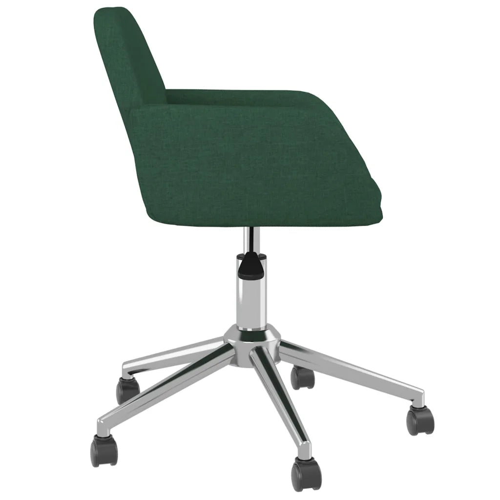 Sedie da Pranzo Girevoli 2 pz Verde Scuro in Tessuto 3103091