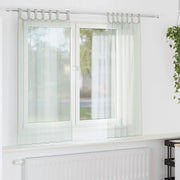 Tende in Voile con Passanti 2 pz Grigio Chiaro 140x140 cm