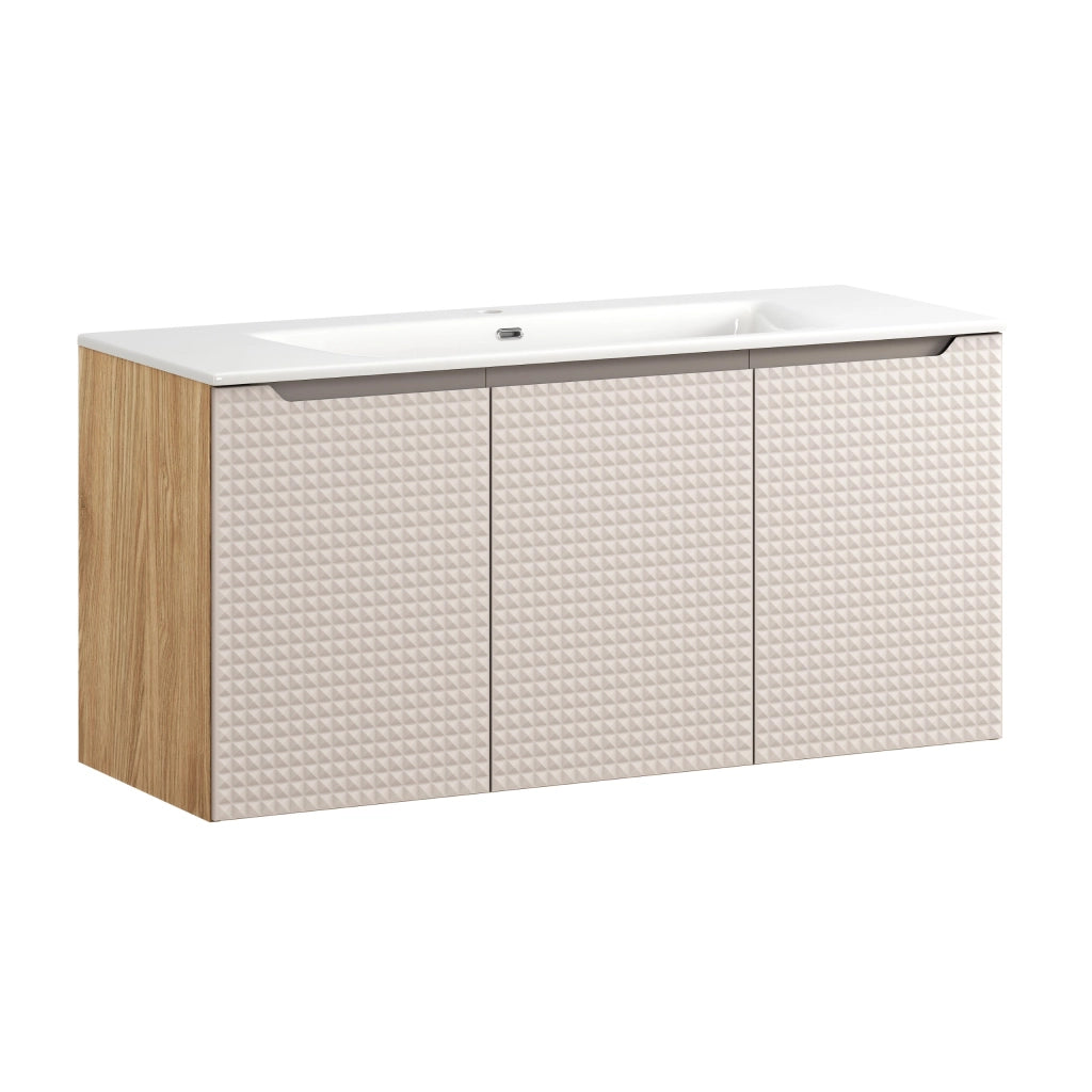 Set mobili bagno 120 cm con lavabo per mobile SKY Luxor Beige 120 x 1401 x 46 cm