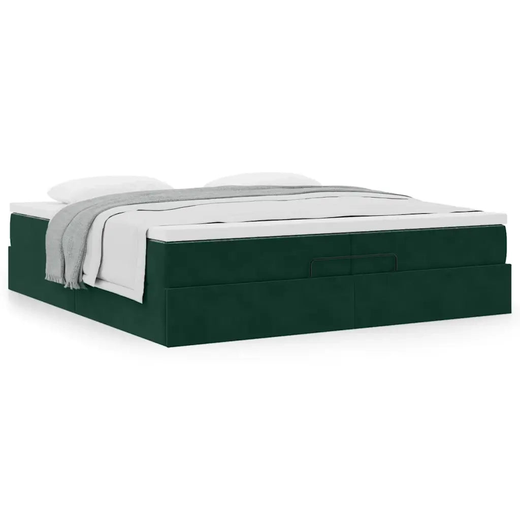 Struttura Letto Pouf con Materassi 200x200 cm Velluto 3311210