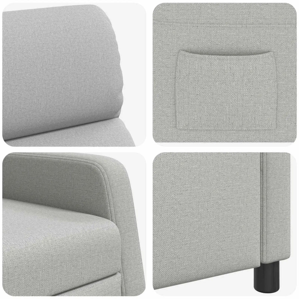 Poltrona reclinabile Grigio Nuvola Tessuto 42035055