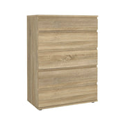 Cassettiera Arriba, Settimino multiuso, Comò camera da letto, Mobile con cassetti, 77x40 h107 cm, Quercia