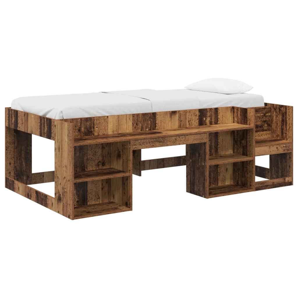 Struttura per Letto per Bambini con Ripostiglio Legno antico 3422641