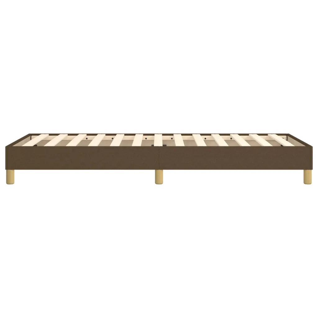 Struttura Letto a Rete a Molle-Giroletto Marrone Scuro 90x200 cm Tessuto 937201