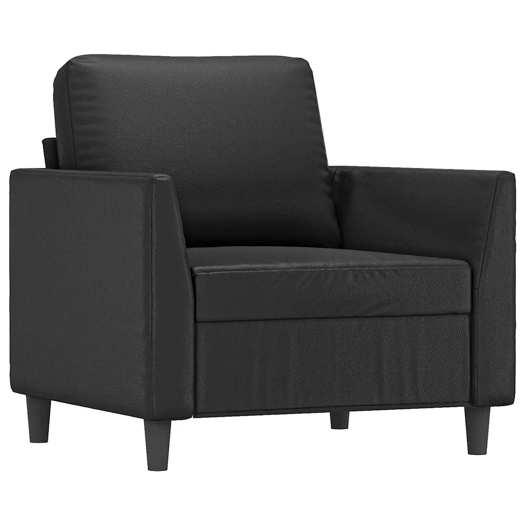 Divano Sedia-Poltrona Nera 60 cm in Similpelle 928009