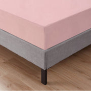 Lenzuolo Sotto Con Angoli Elastici 100% Puro Cotone  Rosa - Singolo