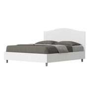 Letto matrimoniale con rete 160x190 bianco frassino testata similpelle bianco Grace