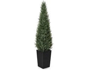 Pianta di Cedro Artificiale Grande 150 cm in Vaso Conico Nero - Resistente ai Raggi UV, Pianta di Plastica Reale - Pianta di Plastica per Interno e Esterno, VN155