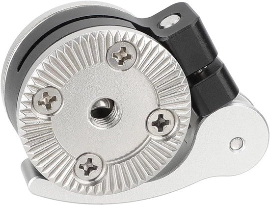 Adattatore rozetta premiale con vite M6 (argentato) - Facile da montare - Accessorio per fotocamere